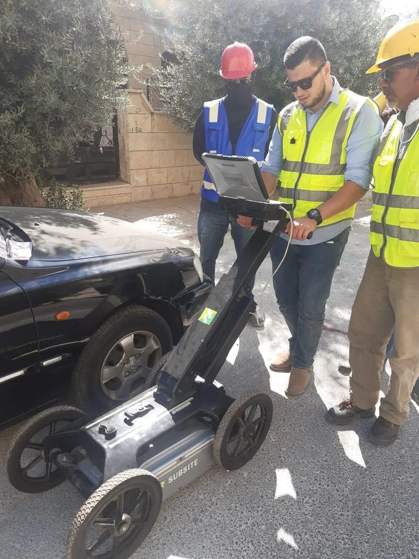 SURVMATICS team operating ground penetrating radar equipment