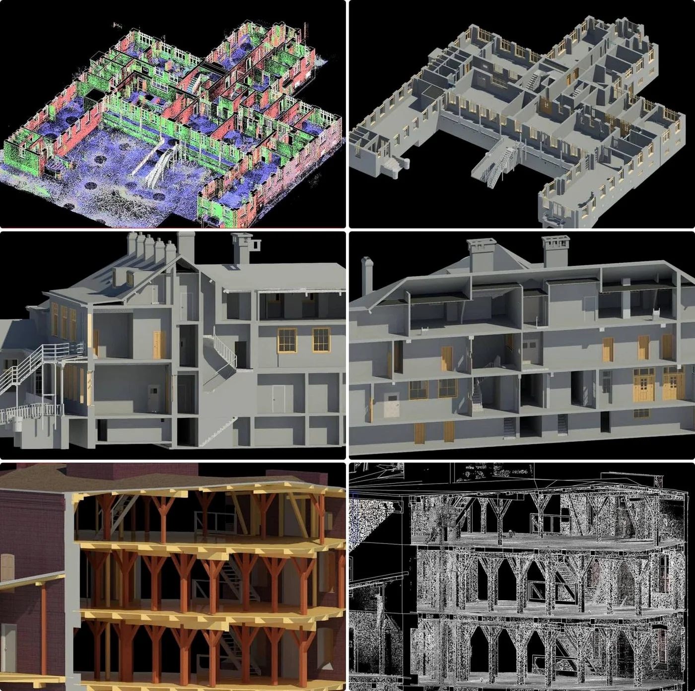 Point-cloud survey data transformed into detailed BIM models